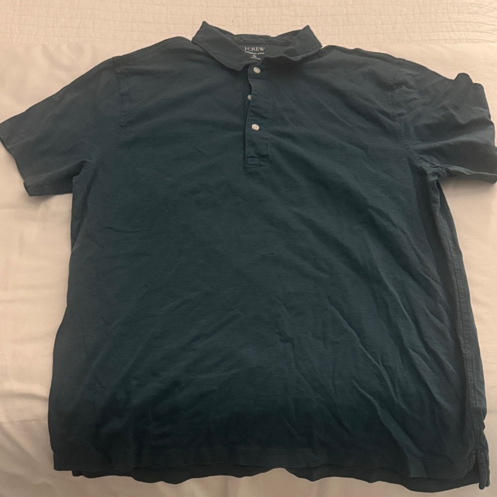 J. Crew Men's Deep Teal Polo Shirt